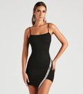 All Night Glamour Rhinestone Glitter Mini Dress